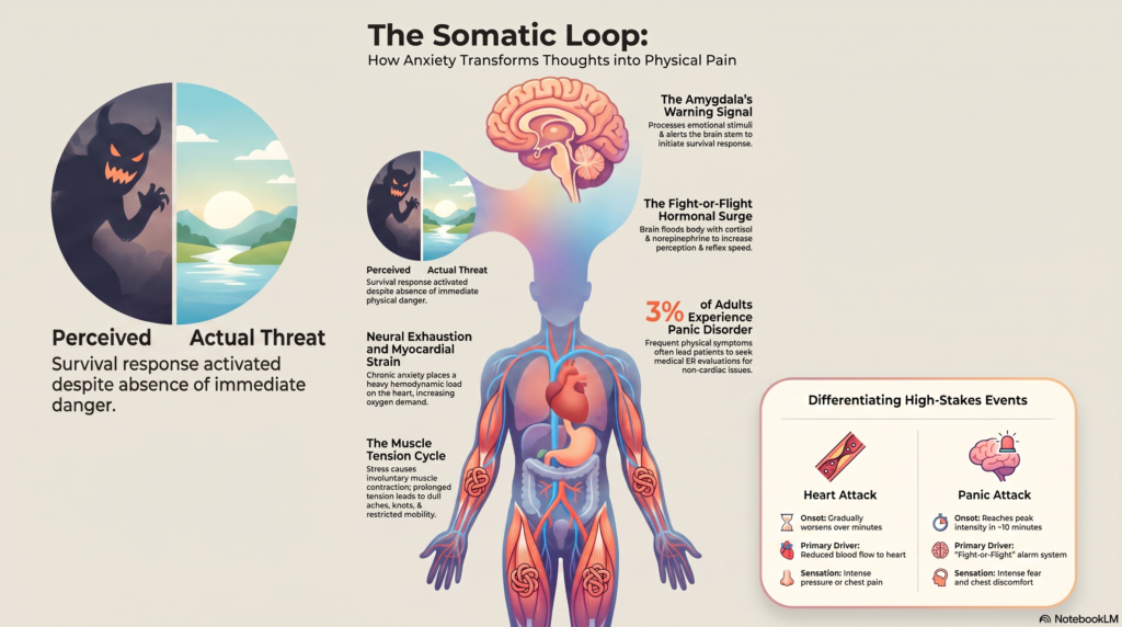  "how anxiety affects the body fight or flight response diagram"